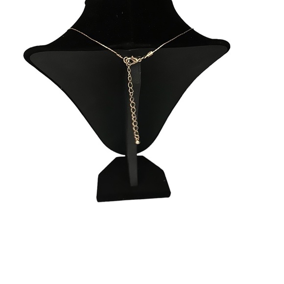 Unique thin gold chain irregular pink stone - Picture 4 of 4